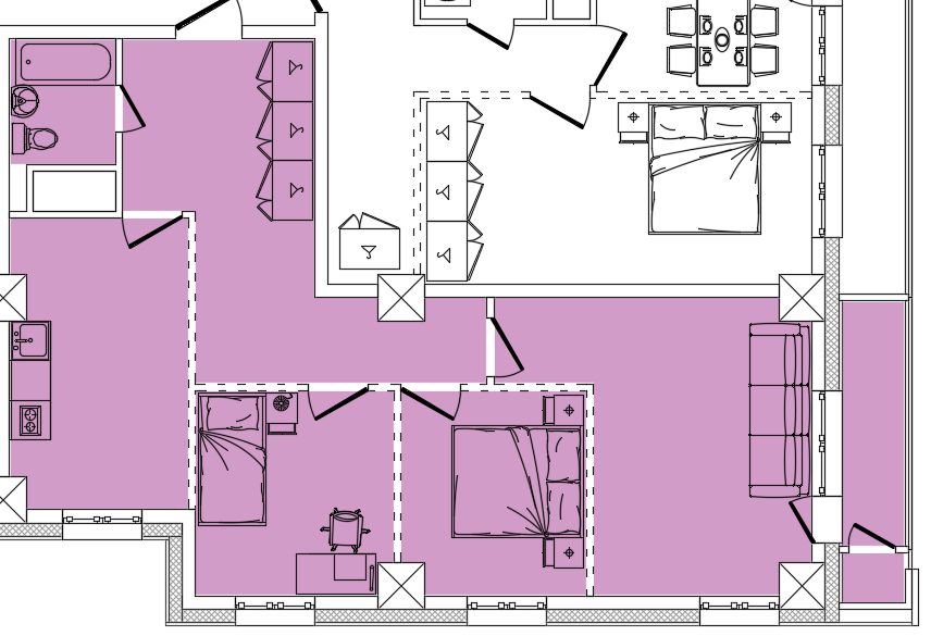 3 комн., 71.70 м²