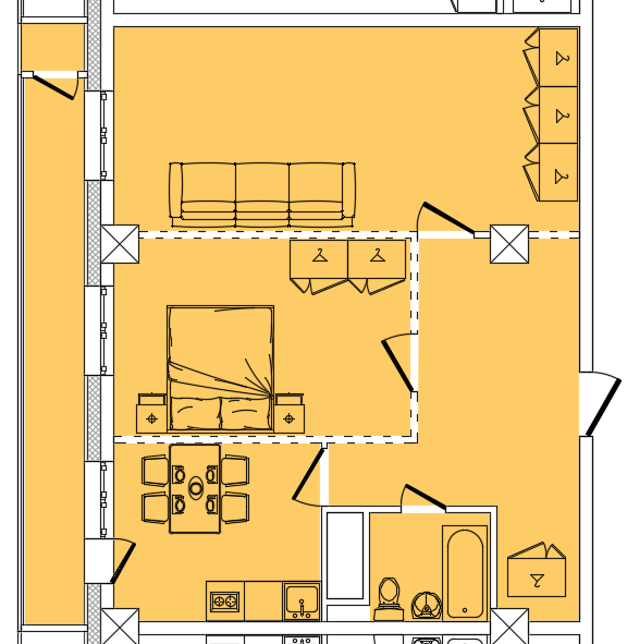2 комн., 69.80 м²