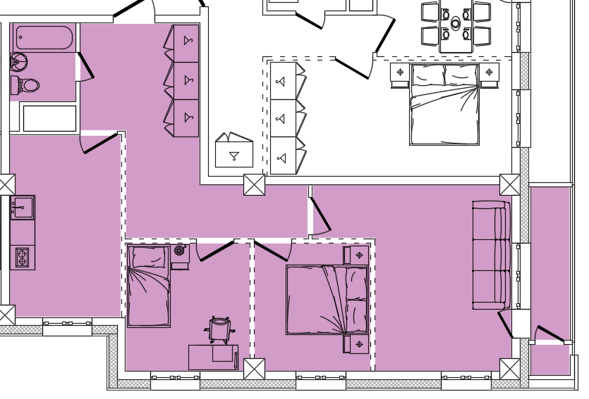 3 комн., 72.50 м²