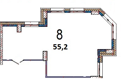 1 комн., 55.20 м²