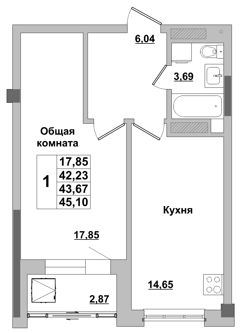 Квартира 105 1