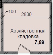 Кладовка, 7.9 м²