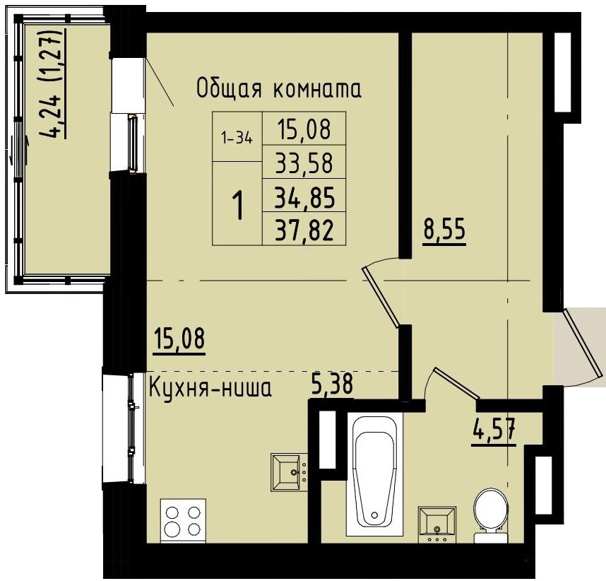 Квартира 34 1