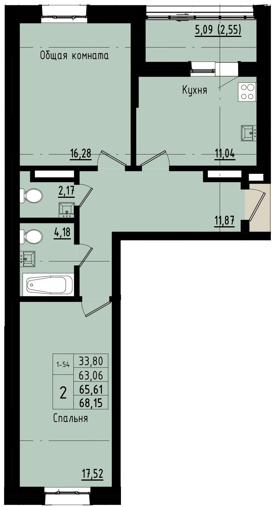 Квартира 54 1