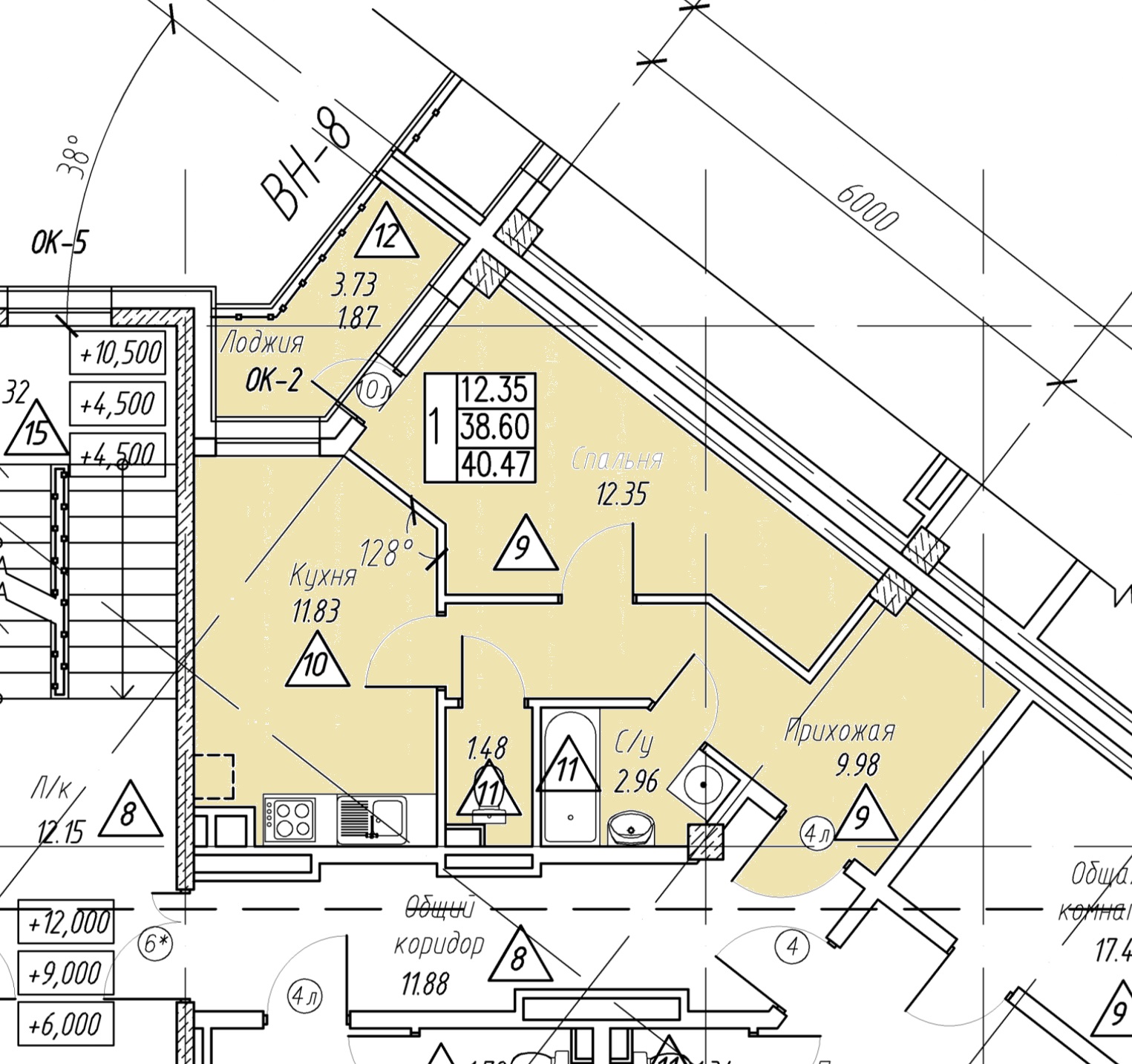1 комн., 40.47 м²