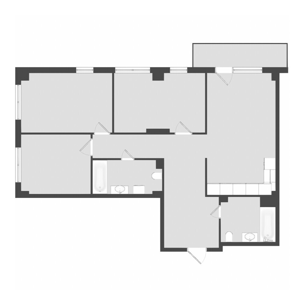 4 комн., 91.44 м²