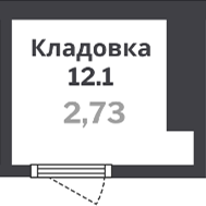  комн., 2.73 м²
