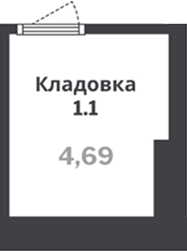  комн., 4.69 м²