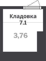  комн., 3.76 м²