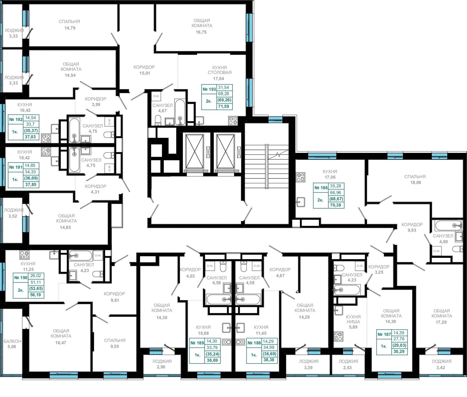 1 комн., 35.2 м²