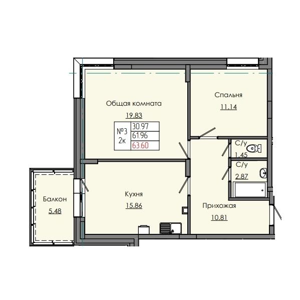 Квартира 3 5