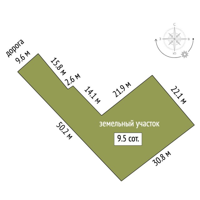 954 м², земельные участки, продаю 6