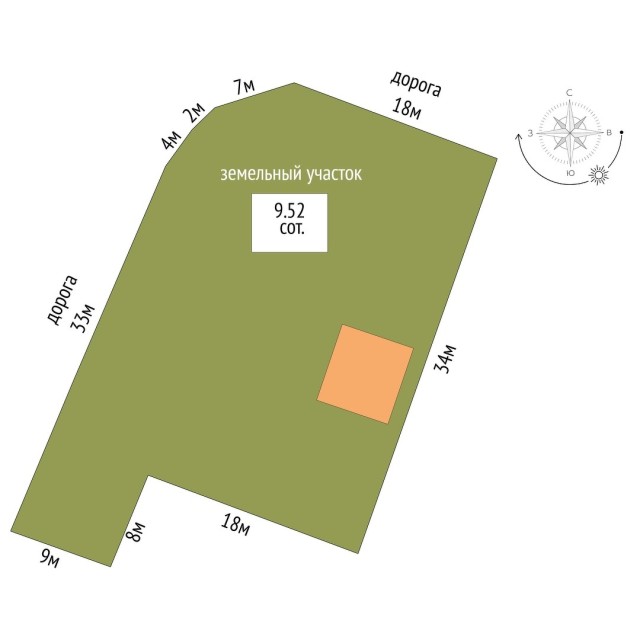 1113 м², земельные участки, продаю 3