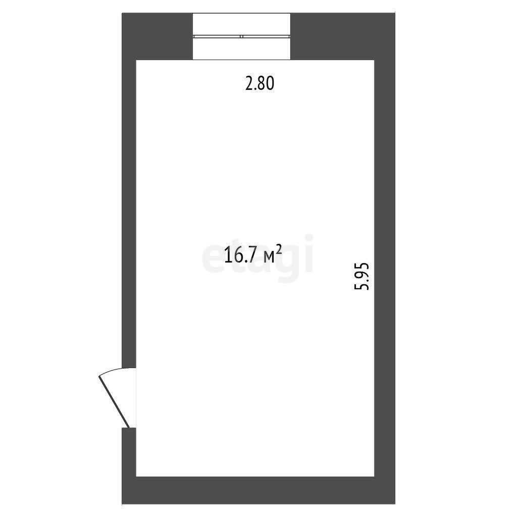 Студия, 16 м², Блочный 10