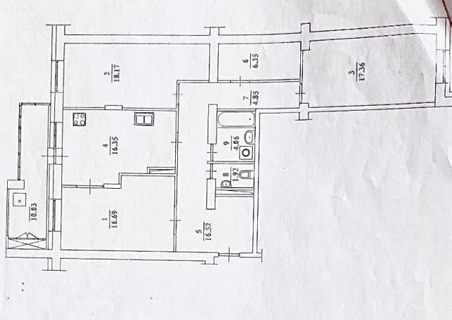 3 комн., 103 м², Инд. планировка, Сахацирк 4