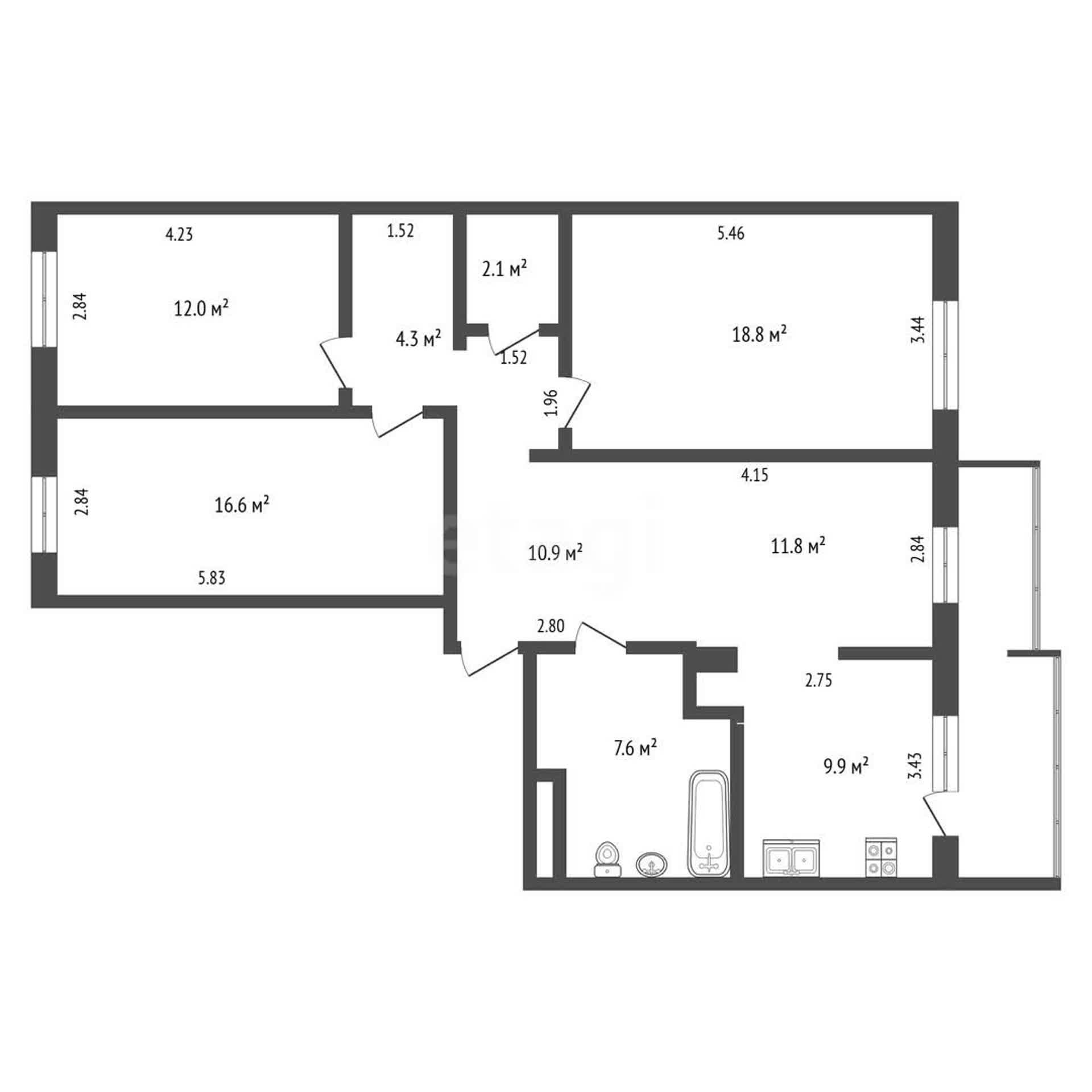 4 комн., 94 м², 112 серия 10