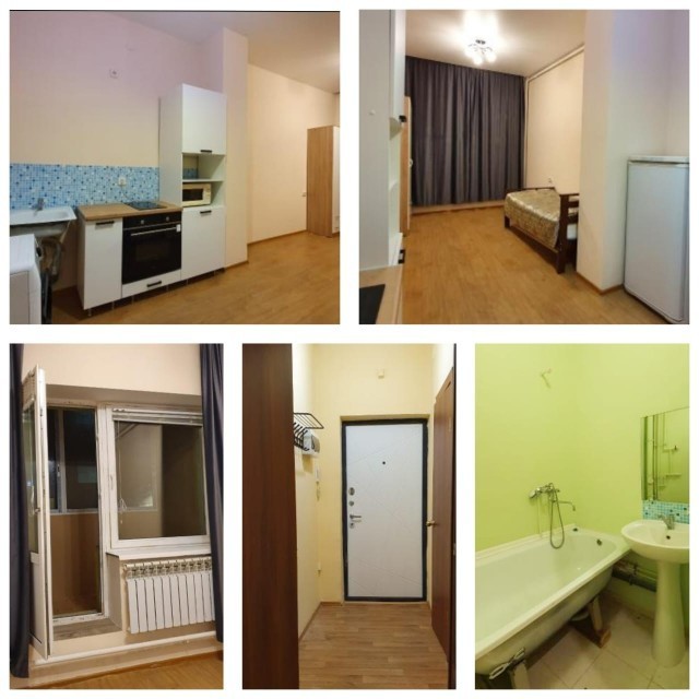 Студия, 25 м², Блочный, Сайсары