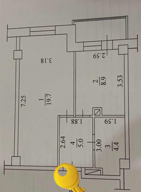 1 комн., 38 м², Монолитно-каркасный, Крестьянский рынок, стадион "Туймаада" 10