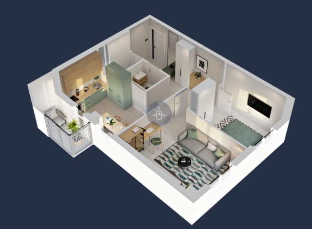 2 комн., Монолитно-каркасный, Рынок Столичный 2