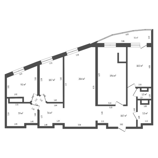 4 комн., 110 м², Монолитно-каркасный, Дом быта 6