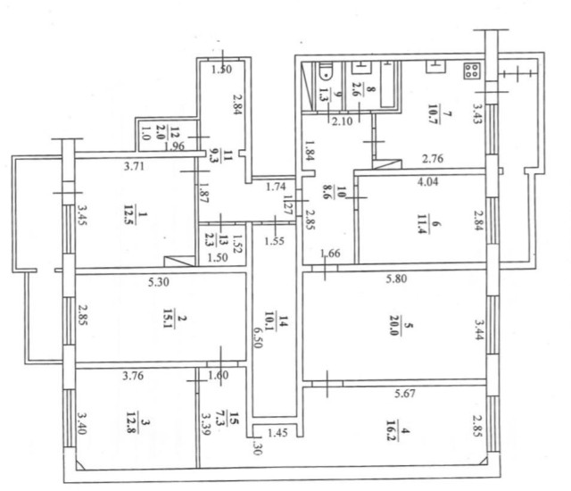 Больше 4 комн., 142 м², 112 серия, Крестьянский рынок, стадион "Туймаада" 3