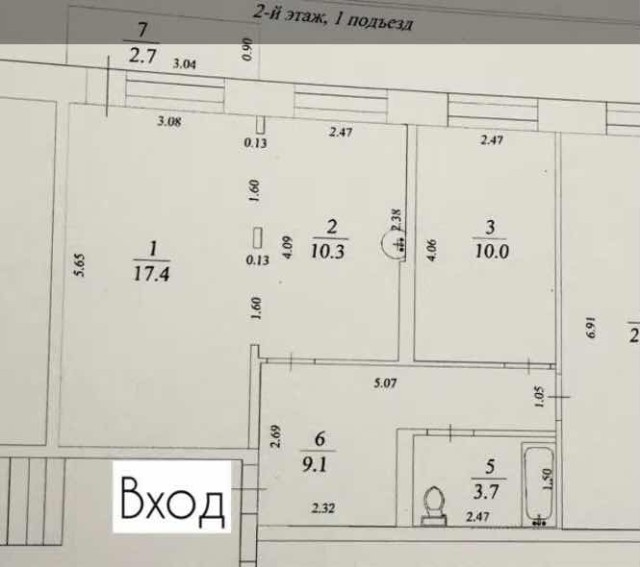 3 комн., 72 м², КПД, Старый город 4