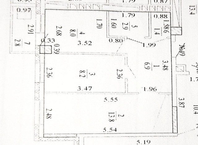 2 комн., 43 м², Монолитно-каркасный, Глазная больница 6