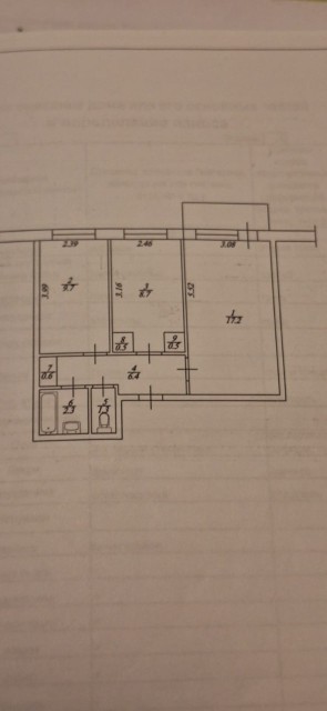 2 комн., 47 м², КПД, ТЦ "Олонхо" 3