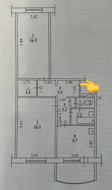 2 комн., 112 серия, Муус Хайа 7