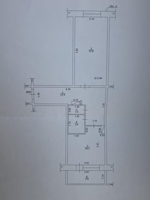 1 комн., 43 м², Инд. планировка, Крестьянский рынок, стадион "Туймаада" 11