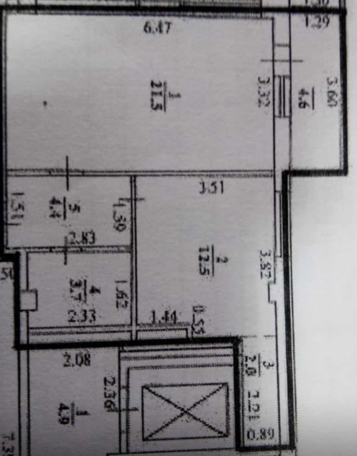 1 комн., 44 м², Монолитно-каркасный, Площадь Победы 9