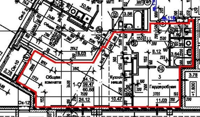 1 комн., 59 м², Блочный, 103 квартал (Ростелеком) 7