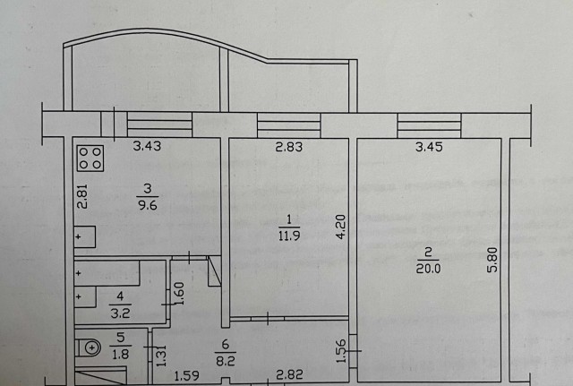 2 комн., 54 м², 112 серия, Областная больница, рынок "Манньыаттаах" 10