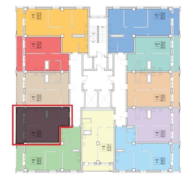 1 комн., Монолитно-каркасный, Сайсары 9