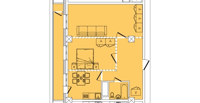 2 комн., Монолитно-каркасный, Сайсары 9