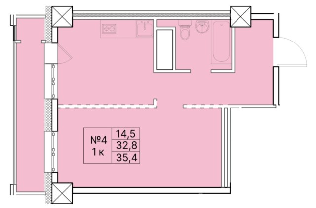 1 комн., Малосемейка, Сайсары 2