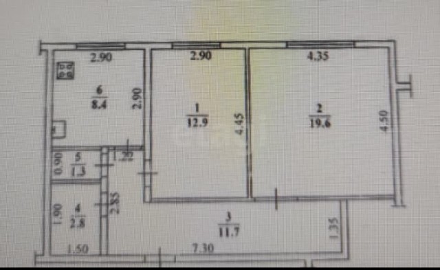 2 комн., 57 м², Дерев. б/у, Кирзавод 3
