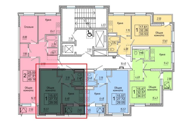 1 комн., Монолитно-каркасный 5