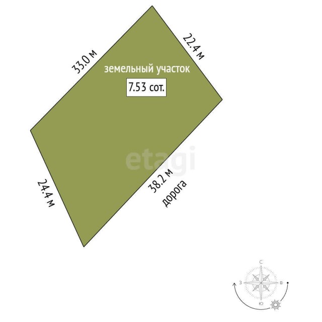 753 м², земельные участки, продаю 6