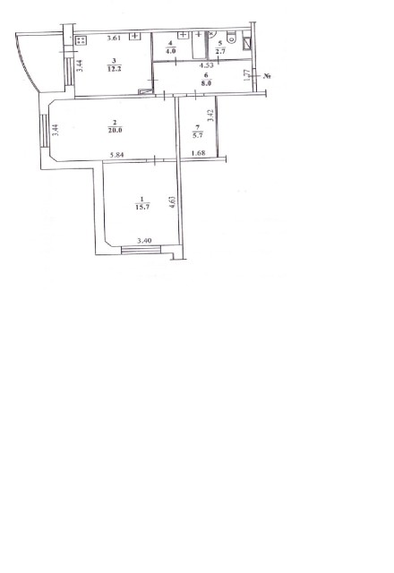 2 комн., 68 м², 112 серия, Центр - район пл. Ленина 20