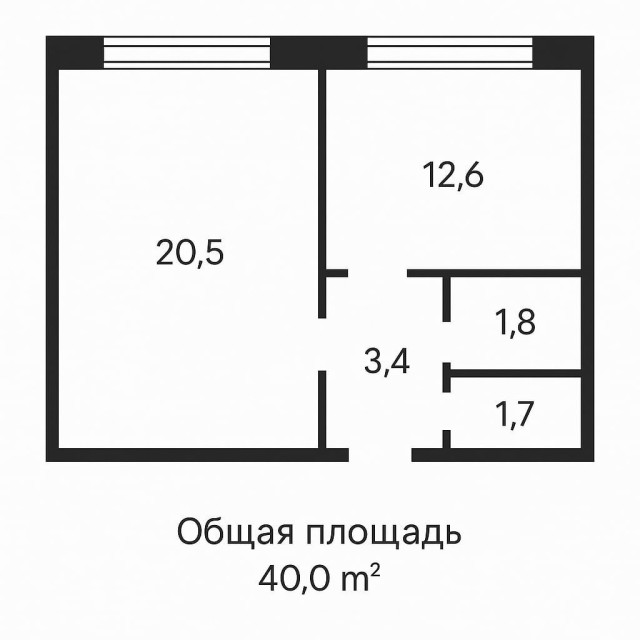 1 комн., 40 м², Блочный, Областная больница, рынок "Манньыаттаах"