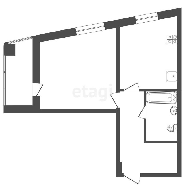 1 комн., 35 м², Инд. планировка, Автодорожная 10