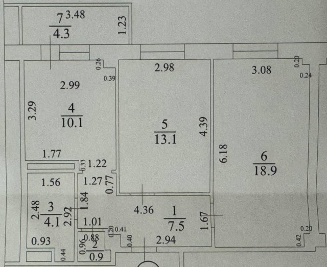 2 комн., 56 м², Монолитно-каркасный, 16 квартал 3