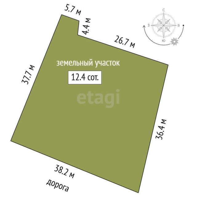 1245 м², земельные участки, продаю 11