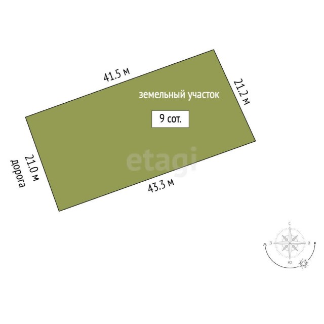 900 м², земельные участки, продаю 3