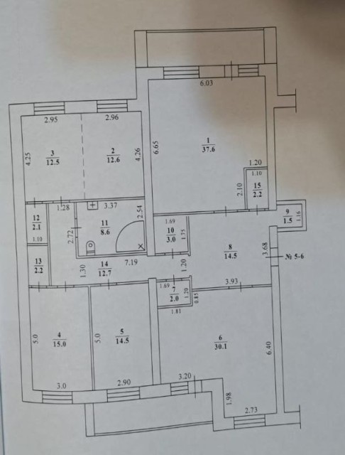 4 комн., 172 м², Блочный, Крытый рынок 20