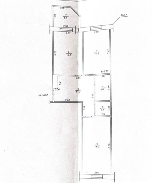2 комн., Монолитно-каркасный, 203 мкрн. 11