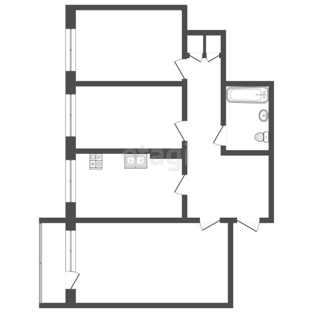 3 комн., 62 м², КПД, Центр - район пл. Дружбы 5
