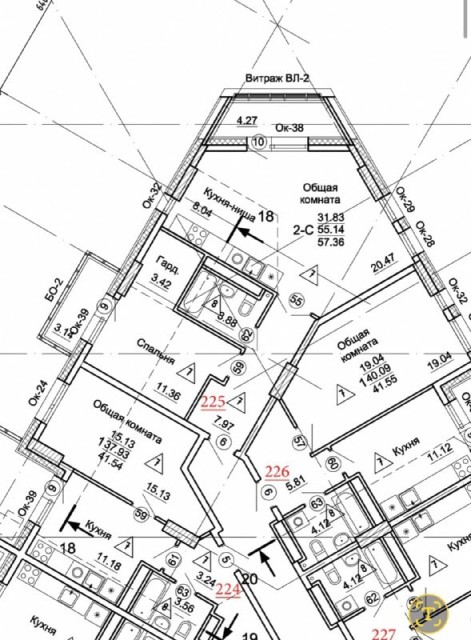2 комн., 55 м², Монолитно-каркасный, Вилюйский тракт 2