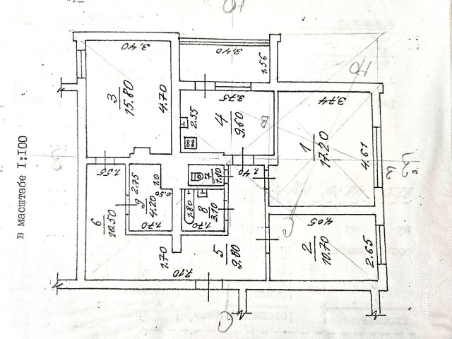 3 комн., 82 м², Блочный, Вавилон 12